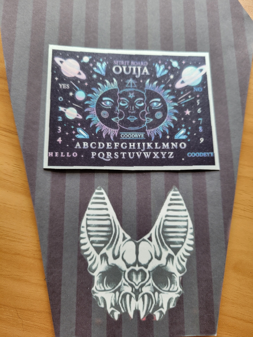 💀NEW💀Hand Crafted Purple and Black Ouija Fridge Magnet